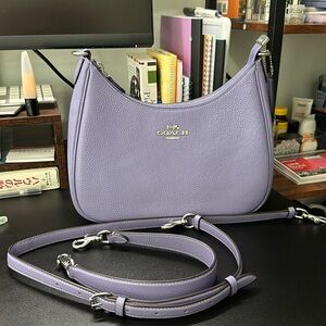 Coach Teri Hobo Bag in Light Violet and Silver Hardware